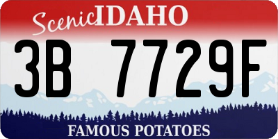 ID license plate 3B7729F