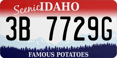 ID license plate 3B7729G