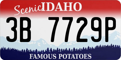 ID license plate 3B7729P