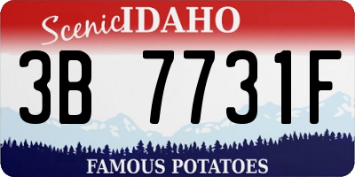 ID license plate 3B7731F
