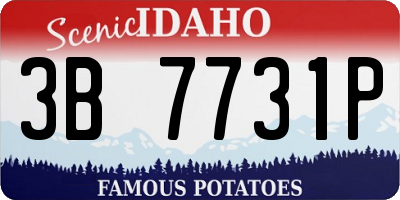 ID license plate 3B7731P
