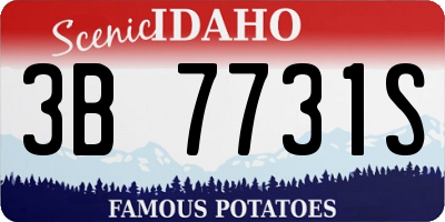 ID license plate 3B7731S