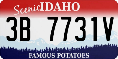 ID license plate 3B7731V