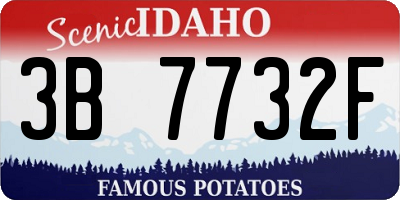 ID license plate 3B7732F