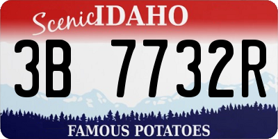 ID license plate 3B7732R