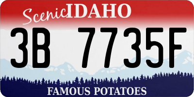 ID license plate 3B7735F