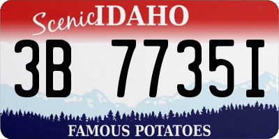 ID license plate 3B7735I