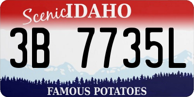 ID license plate 3B7735L