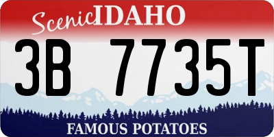 ID license plate 3B7735T