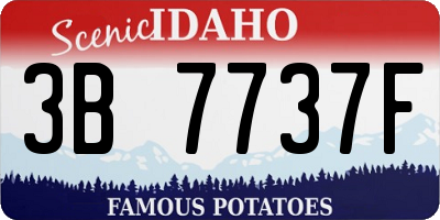 ID license plate 3B7737F