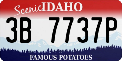 ID license plate 3B7737P