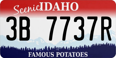 ID license plate 3B7737R