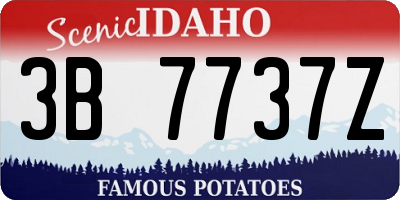 ID license plate 3B7737Z