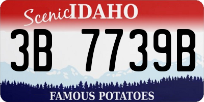 ID license plate 3B7739B