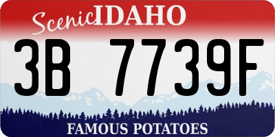 ID license plate 3B7739F
