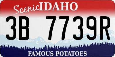 ID license plate 3B7739R