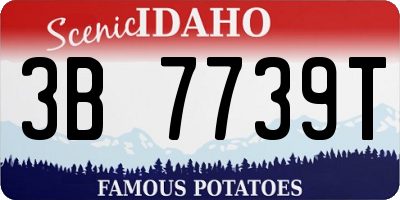ID license plate 3B7739T