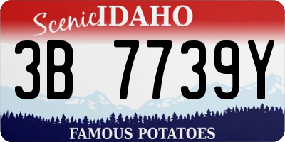 ID license plate 3B7739Y