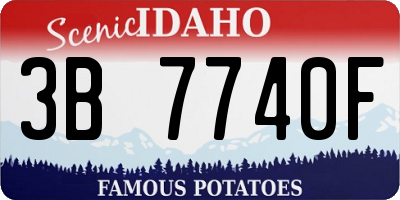 ID license plate 3B7740F