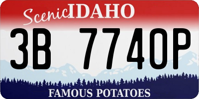 ID license plate 3B7740P