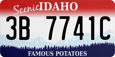 ID license plate 3B7741C