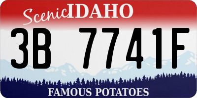 ID license plate 3B7741F