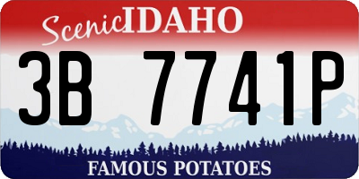 ID license plate 3B7741P
