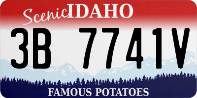 ID license plate 3B7741V