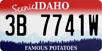 ID license plate 3B7741W