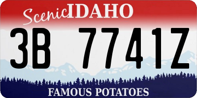 ID license plate 3B7741Z