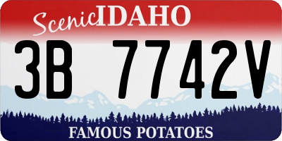 ID license plate 3B7742V