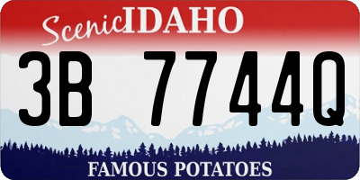 ID license plate 3B7744Q