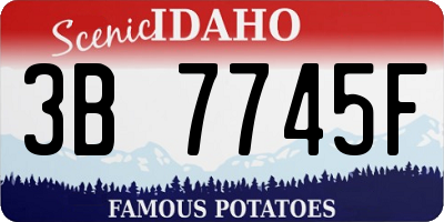 ID license plate 3B7745F
