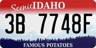 ID license plate 3B7748F