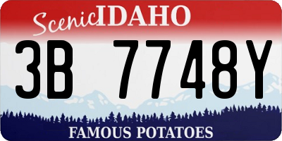 ID license plate 3B7748Y