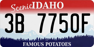 ID license plate 3B7750F