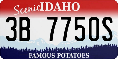 ID license plate 3B7750S