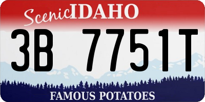 ID license plate 3B7751T
