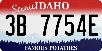 ID license plate 3B7754E
