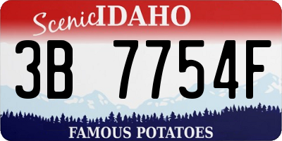 ID license plate 3B7754F