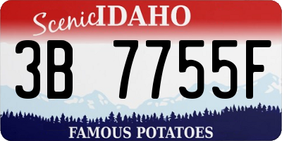 ID license plate 3B7755F