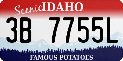 ID license plate 3B7755L