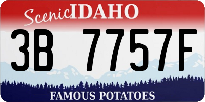 ID license plate 3B7757F