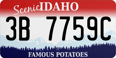 ID license plate 3B7759C