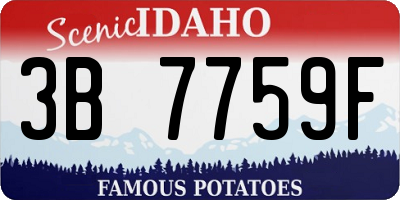 ID license plate 3B7759F