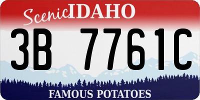ID license plate 3B7761C