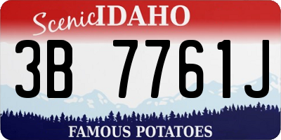 ID license plate 3B7761J