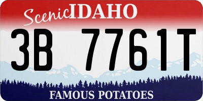 ID license plate 3B7761T
