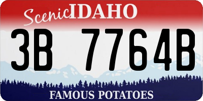 ID license plate 3B7764B