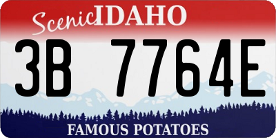 ID license plate 3B7764E